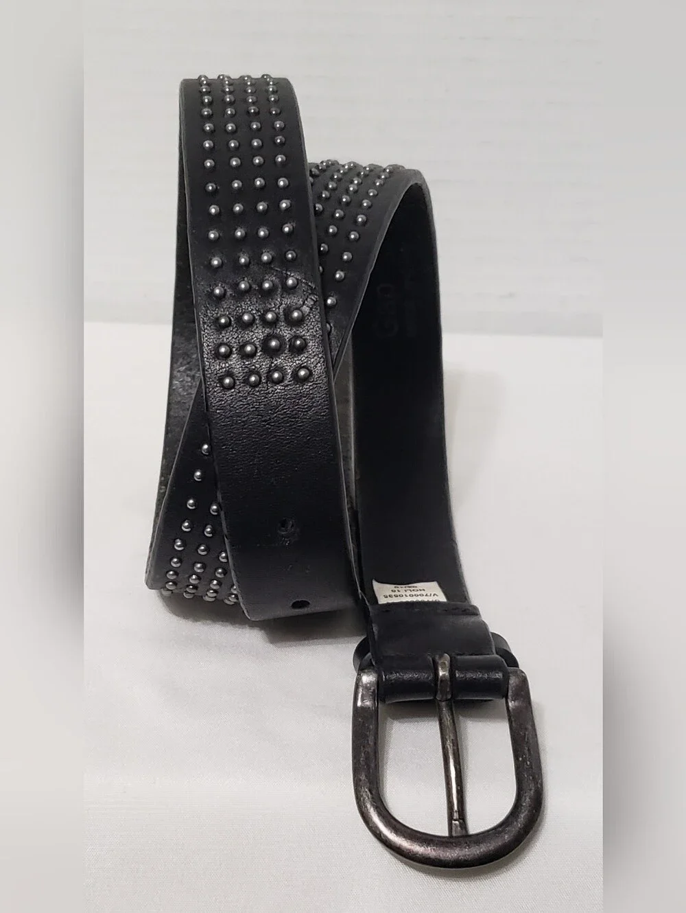 Gap Black Leather Studded Belt Size XS